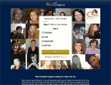 Tablet Screenshot of meetcougars.ca